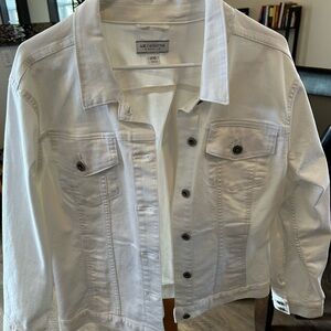 Liz Claiborne Women's Classic White Jean Jacket